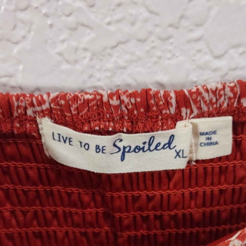 Live To Be Spoiled Patterned Short Sleeve Dress - Picture 6 of 16